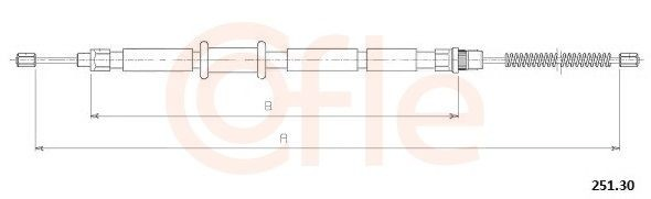 Cable de freno de mano trasero derecho para Alfa Romeo 33  905