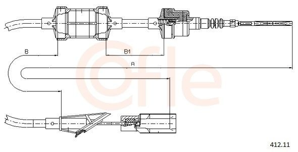 Cable de accionamiento del embrague para Fiat Punto  176C