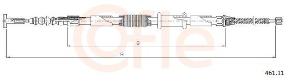  Cable de freno de mano trasero izquierdo Fiat Brava 