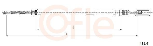 Cable de freno de mano trasero derecho Peugeot Expert monovolumen (224) (1996 - 2006) precio, desde 26,38 EUR