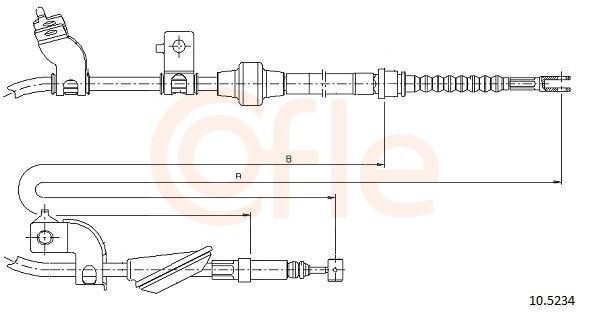 Cable de freno de mano trasero izquierdo para Honda Civic VI EJ9, EK3/4