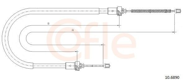 Comprar E074108 Peugeot/Citroen Cable de freno de mano trasero derecho/izquierdo