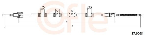 Comprar GCH1002 TRW Cable de freno de mano trasero derecho