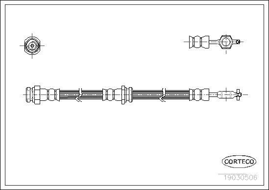 Tubo flexible de frenos delantero 626 III sedán (1987-1992) original desde 13,96 €