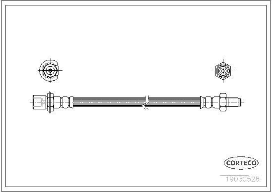 Tubo flexible de frenos delantero Toyota Hiace II (H5)
