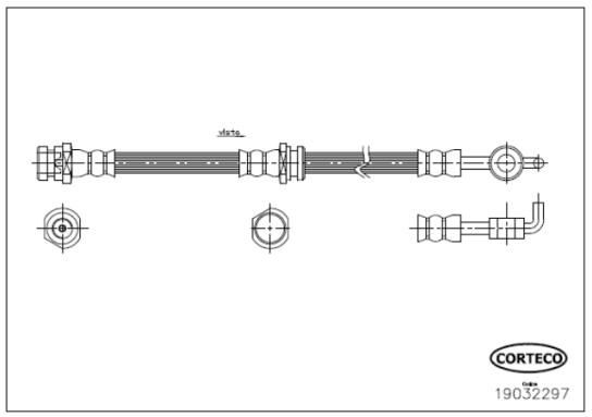 Latiguillos de freno delantero para Mazda 323 BG