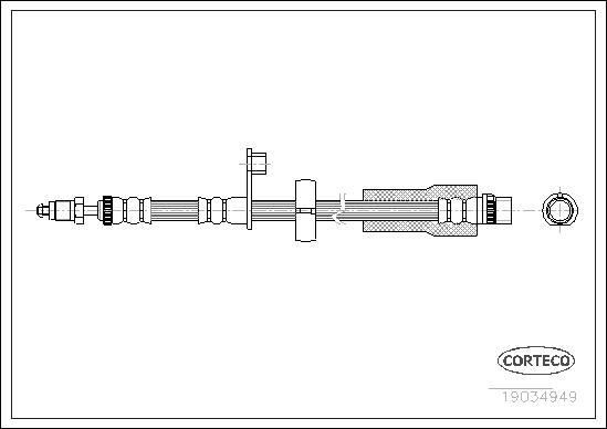 Tubo flexible de frenos delantero Peugeot 208 (CA, CC)