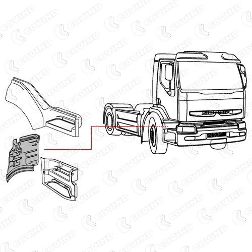 Guardabarros delanteros derecho Renault Trucks TRUCK PREMIUM 2 camiones tractores (2005 - 2026) precio, desde 15,12 EUR