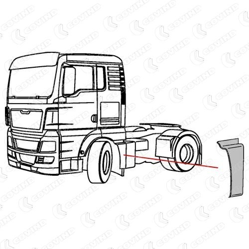 81664100313 MAN Extensión de aleta delantera izquierda
