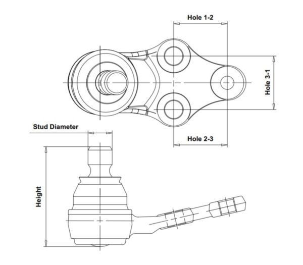 CB0206 CTR Rótula inferior de suspensión