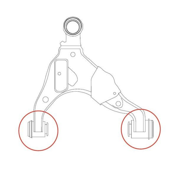GV0371 CTR Buje del brazo de suspensión delantero superior