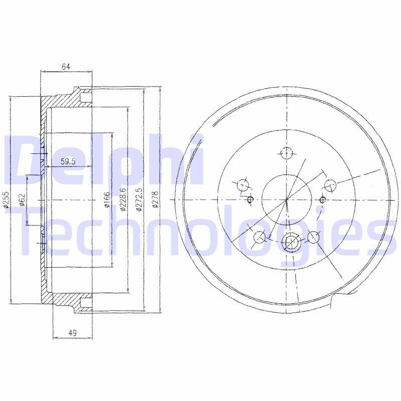 Comprar BF495 Delphi Tambor de freno trasero
