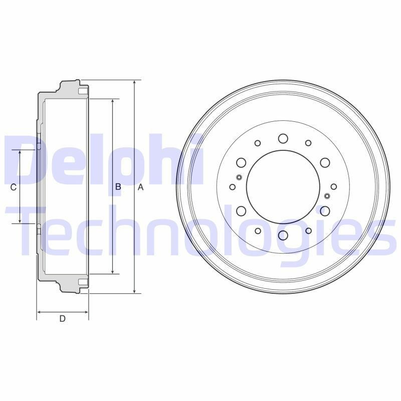 Tambor de freno trasero Delphi BF590 precio, desde 64,77 EUR