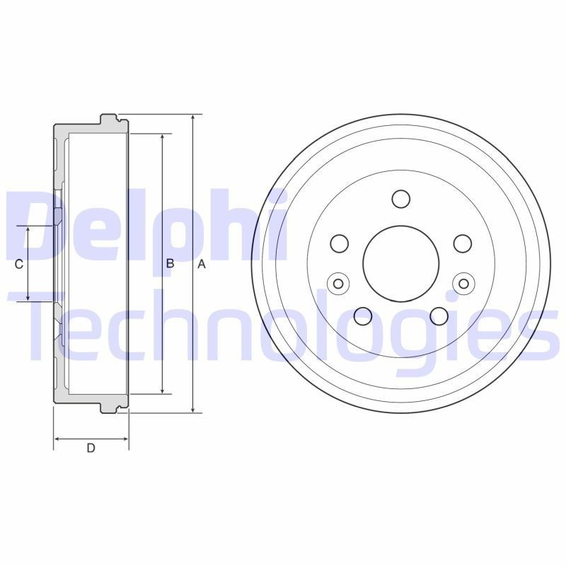 Tambor de freno trasero Delphi BF597 precio, desde 47,74 EUR