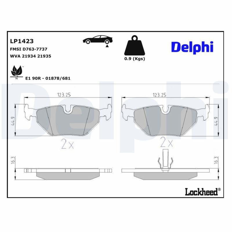 Comprar LP1423 Delphi Pastillas de freno traseras