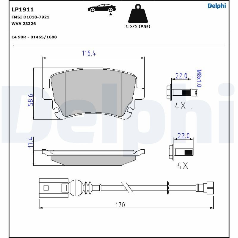 Pastillas traseras de freno Delphi LP1911 precio, desde 29,33 EUR