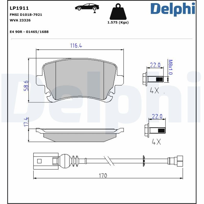 Pastillas traseras de freno Delphi LP1911 precio, desde 29,33 EUR
