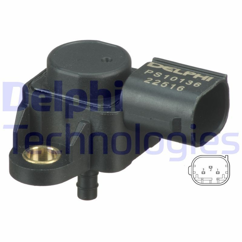 PS10136 Delphi Sensor de presión de sobrealimentación