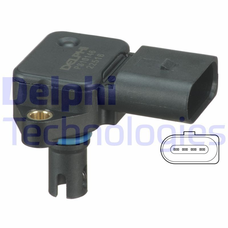 PS10146 Delphi Sensor, presión colector de admisión 