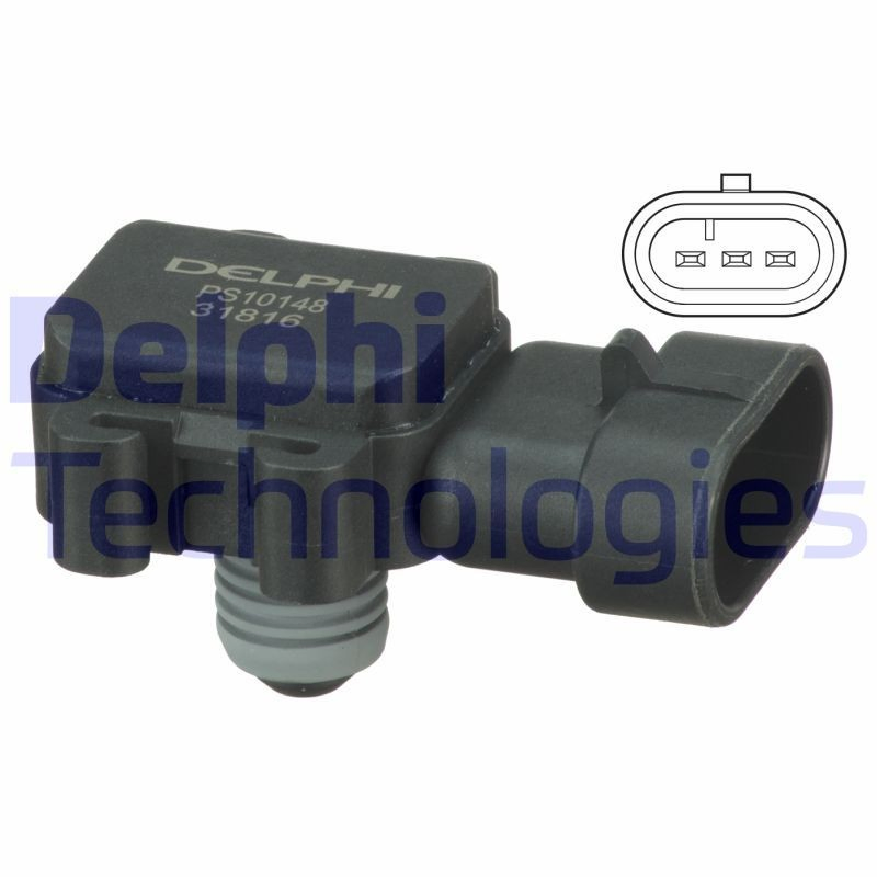PS10148 Delphi Sensor De Presion Del Colector De Admision