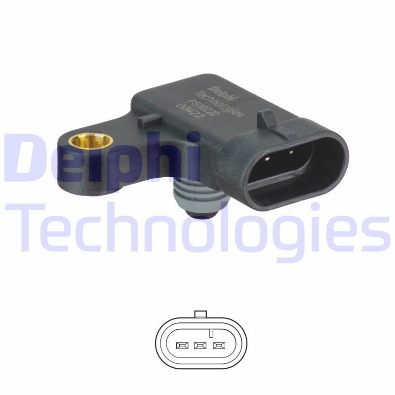 PS10222 Delphi Sensor, presión colector de admisión 