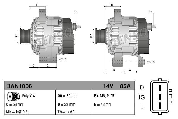 Comprar DAN1006 Denso Dynamo