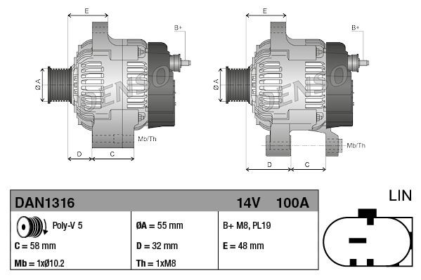 Comprar DAN1316 Denso Dynamo