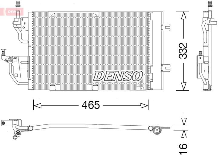 DCN20037 Denso Radiador de aire acondicionado