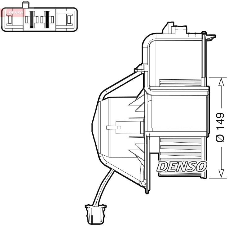 DEA05007 Denso Ventilador de habitáculo
