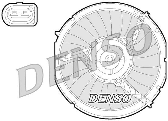 DER02003 Denso Ventilador eléctrico de aire acondicionado completo (motor y aspa)