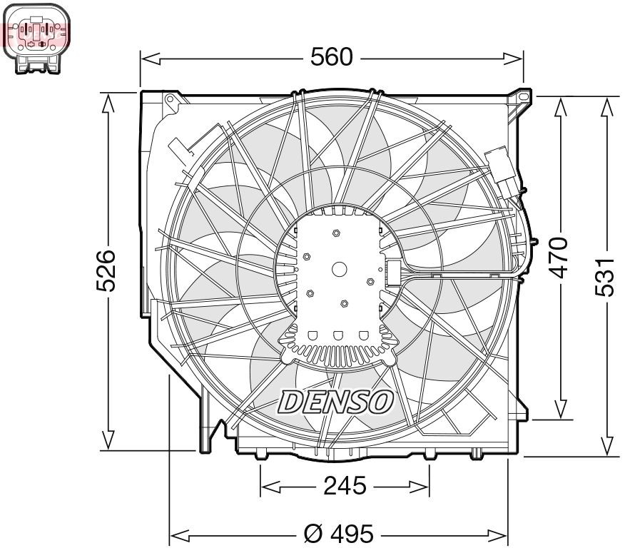 DER05008 Denso Ventilador de refrigeración del motor
