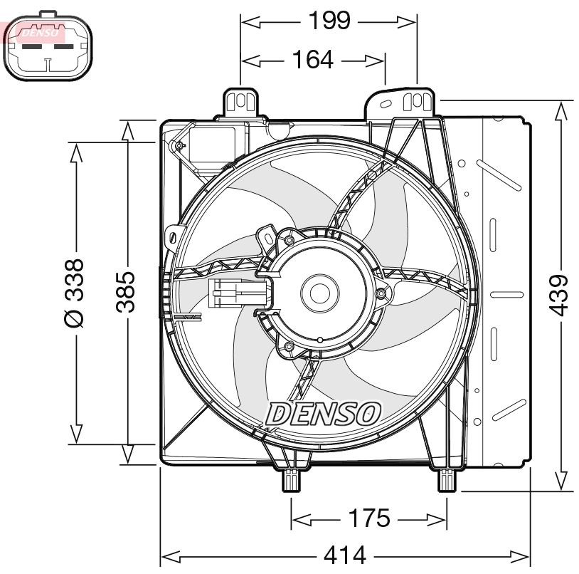 DER07011 Denso Ventilador de refrigeración del motor