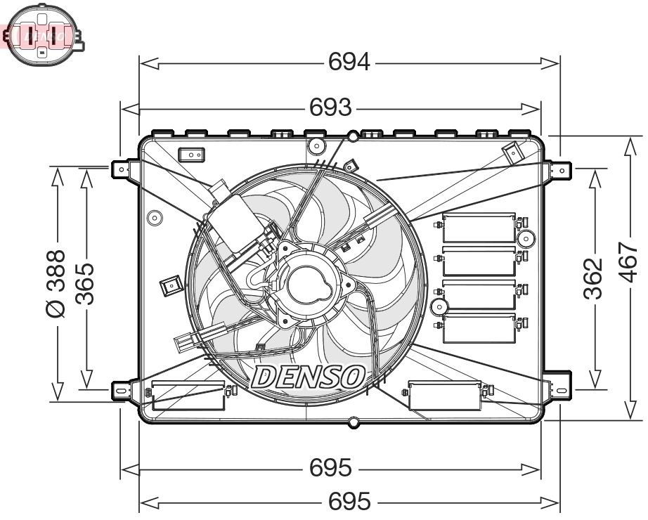  Ventilador del motor Ford Kuga 1
