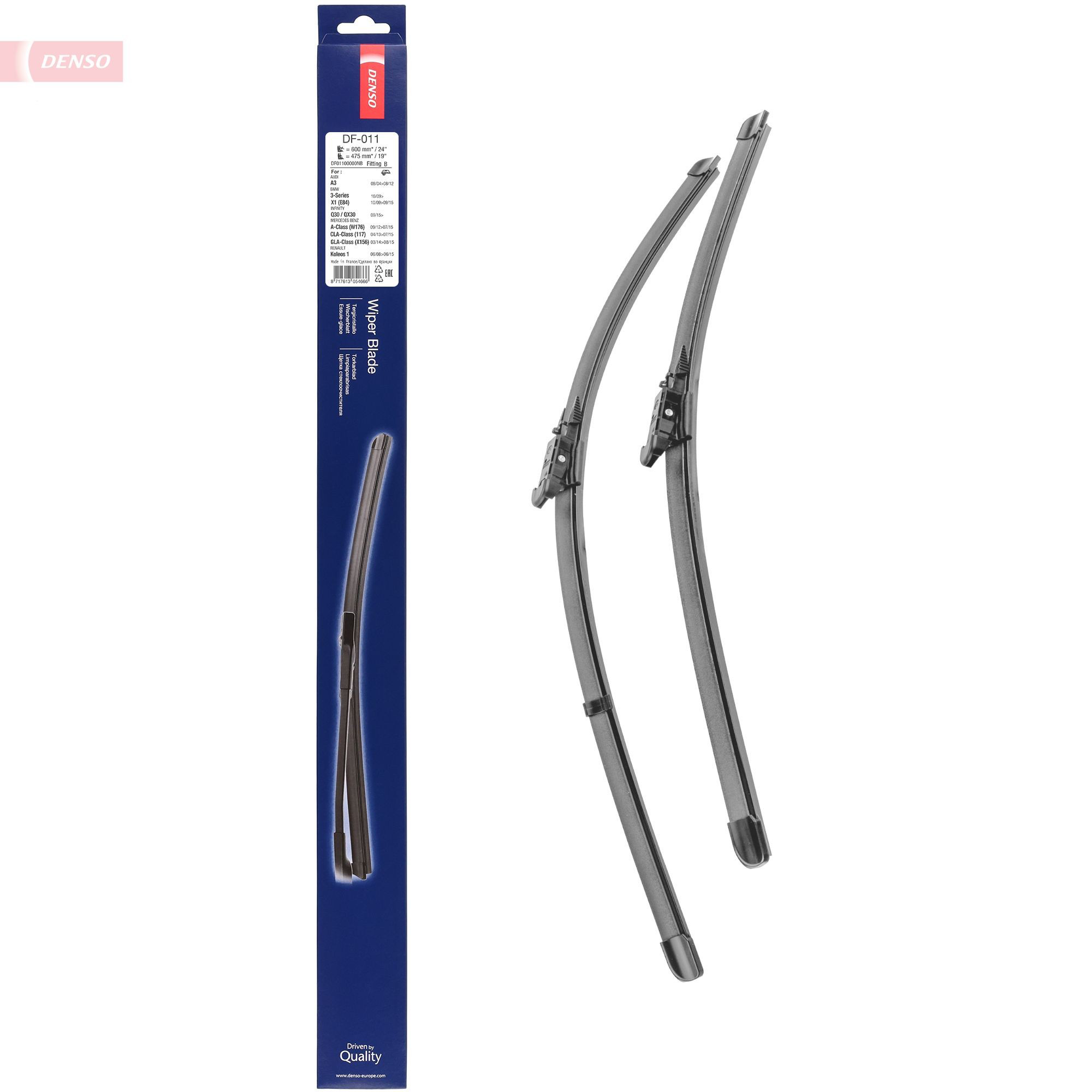 Comprar DF011 Denso Juego de escobillas de luna delantera, 2 piezas