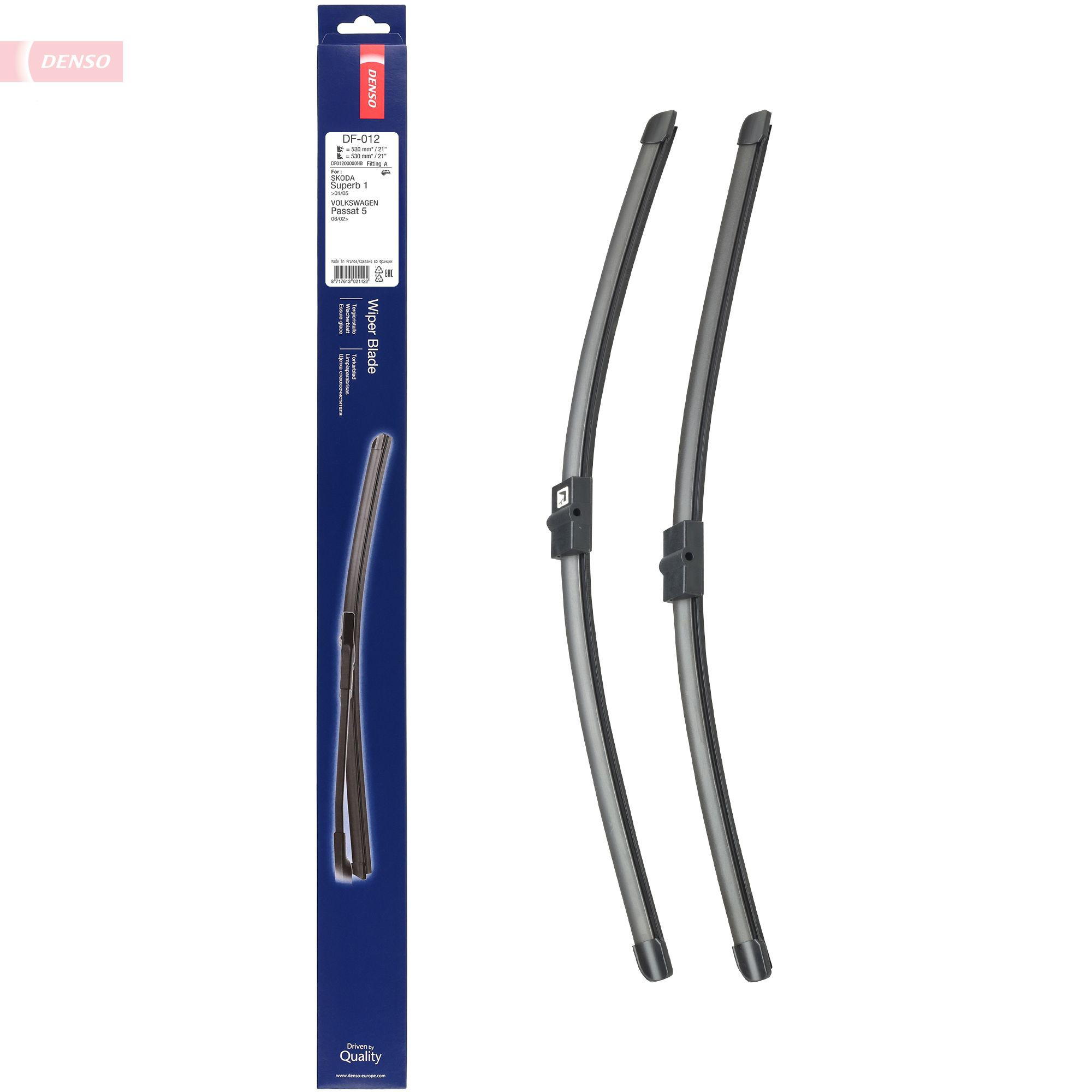 Comprar DF012 Denso Juego de escobillas de luna delantera, 2 piezas