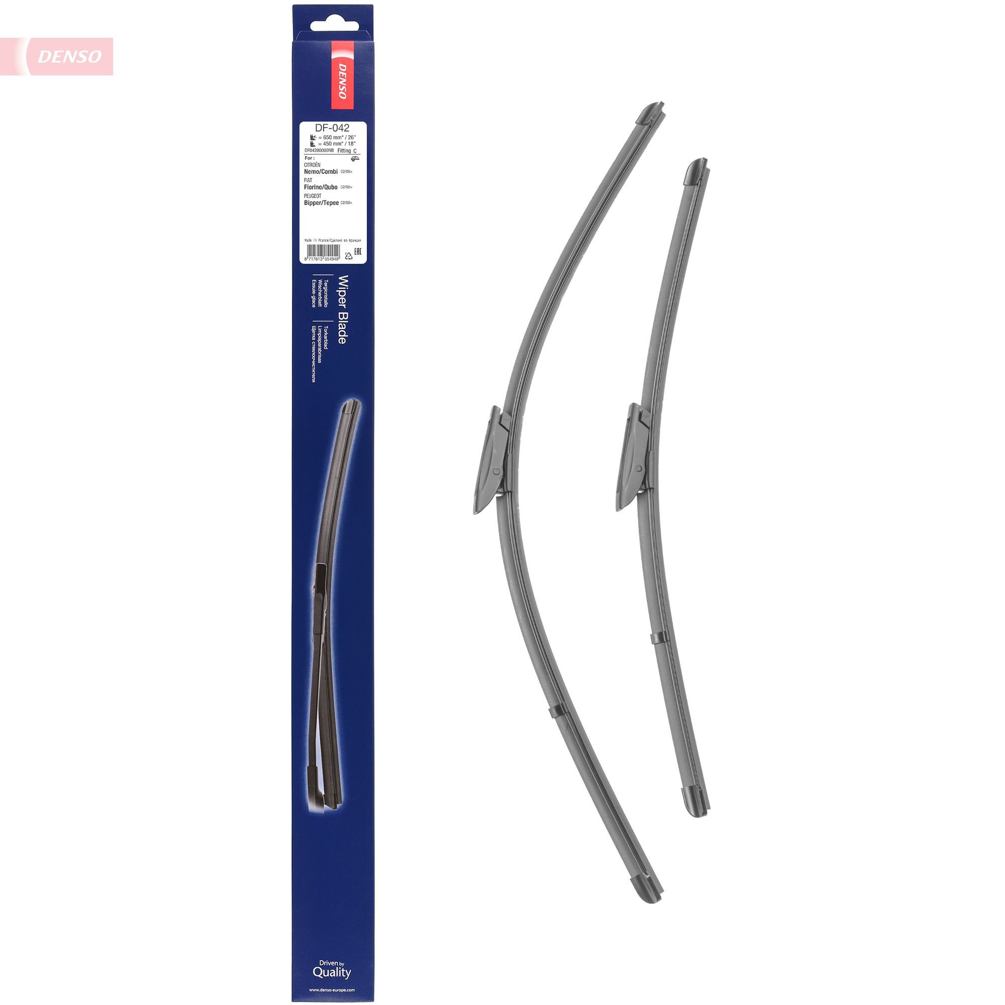 Comprar DF042 Denso Juego de escobillas de luna delantera, 2 piezas