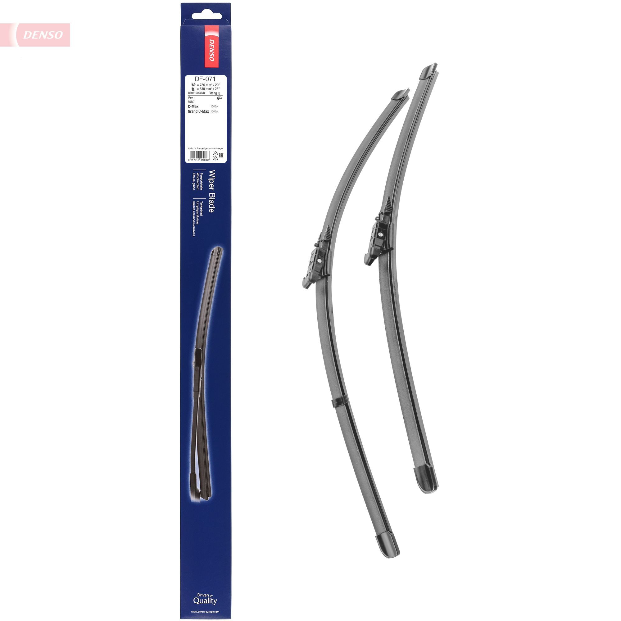 Comprar DF071 Denso Juego de escobillas de luna delantera, 2 piezas