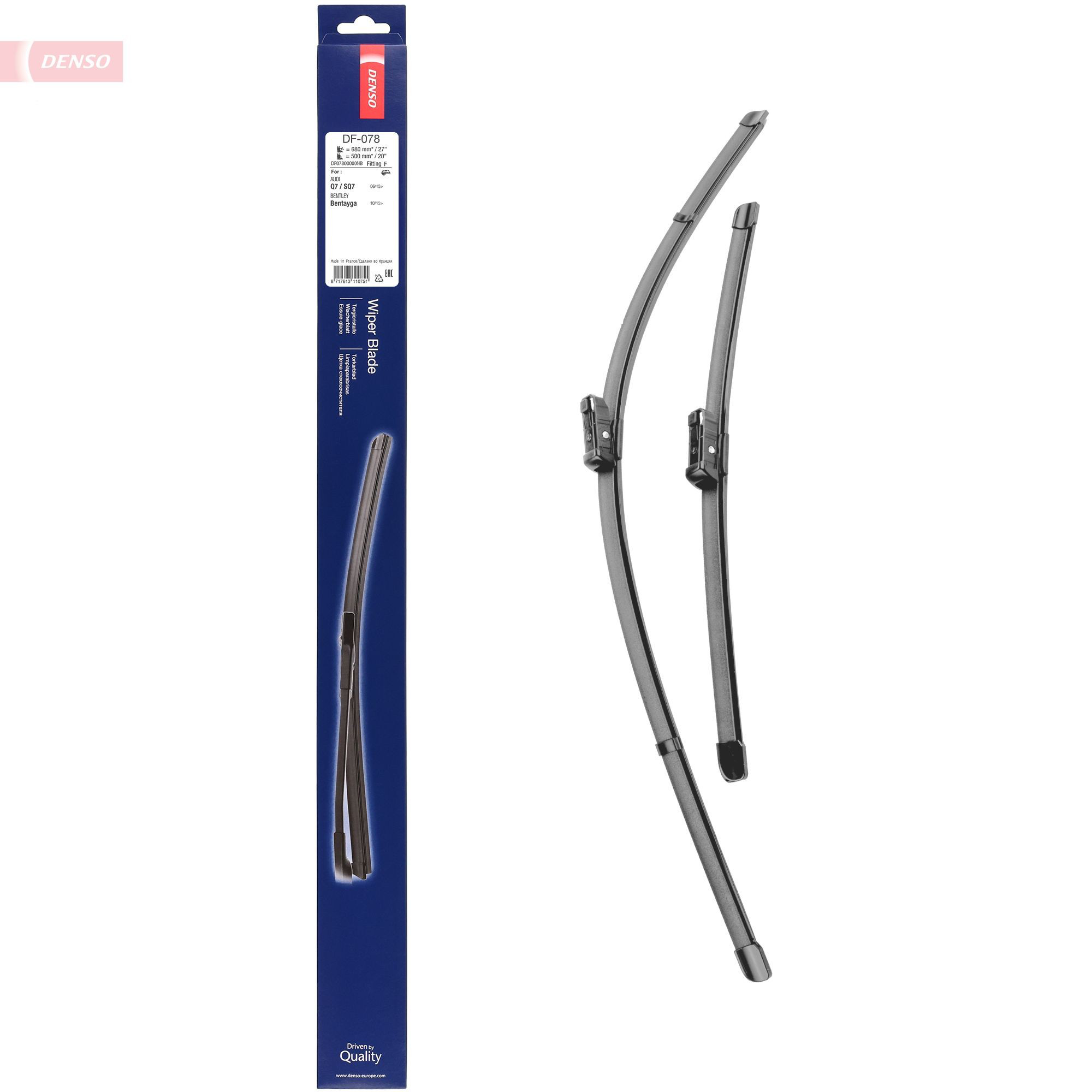 Comprar DF078 Denso Juego de escobillas de luna delantera, 2 piezas
