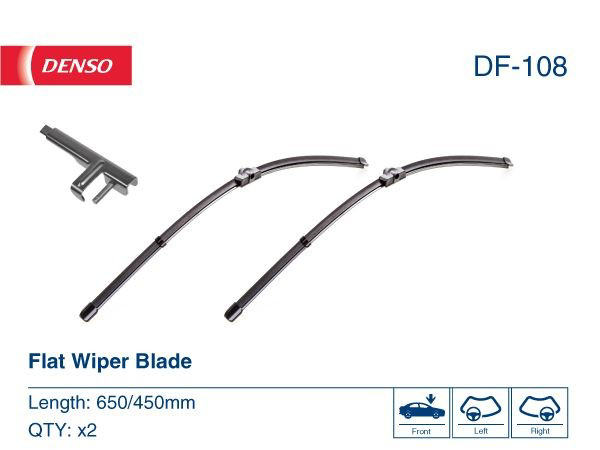 Escobillas de limpiaparabrisas delanteras Denso DF108