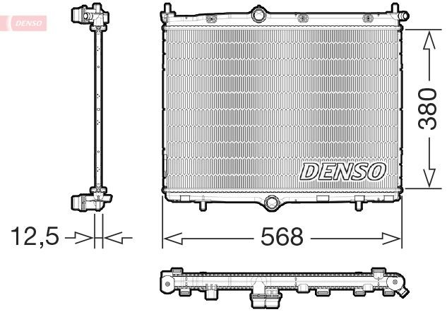 Radiador de refrigeración del motor DENSO DRM21107