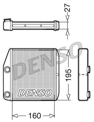 DRR09075 Denso Radiador interior