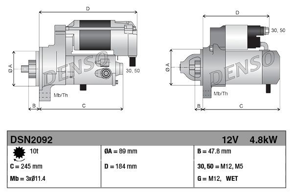 Comprar DSN2092 Denso Motores de arranque