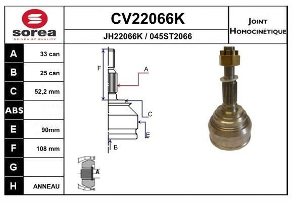 Comprar Junta homocinetica Opel Astra F 53B