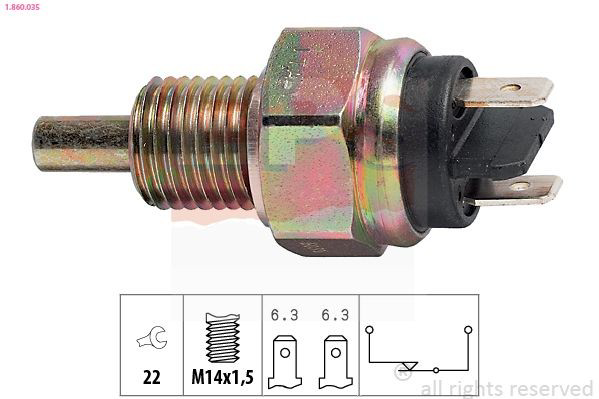 4111126 Fiat/Alfa/Lancia Interruptor de marcha atras