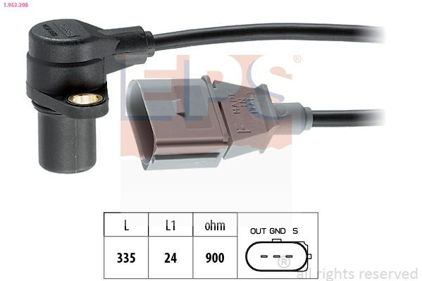 Sensor de posición del cigüeñal para Audi A6 Allroad C6 4FH