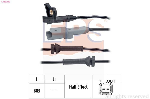 Sensor ABS delantero Citroen C4 II
