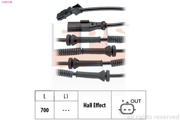 93865950 General Motors Sensor de rueda abs