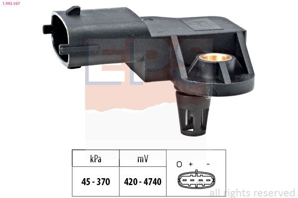 Sensor de presión del colector de admisión 12008011 Depo/Loro/Abakus