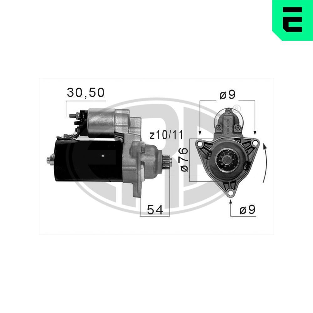 Motor de arranque 220054A ERA