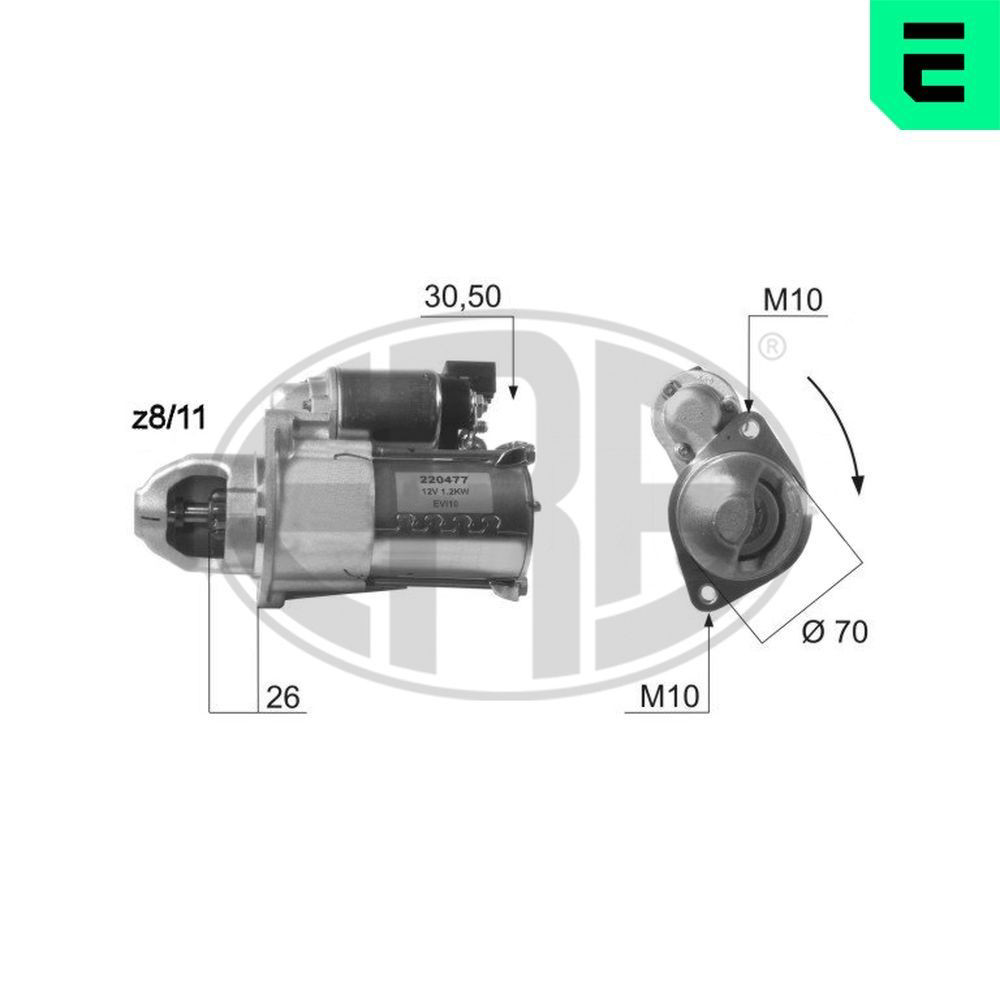 Motor de arranque 220477A ERA